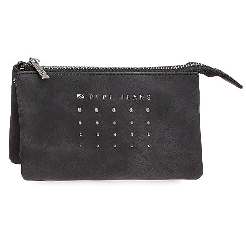 Pepe Jeans Holly Geldbörse mit DREI Fächern, Schwarz, 17,5 x 9,5 x 2 cm Kunstleder, Schwarz, Talla única, Geldbörse mit DREI Fächern Pepe Jeans Holly Geldbörse mit DREI Fächern, Schwarz, 17,5 x 9,5 x 2 cm Kunstleder, Schwarz, Talla única, Geldbörse mit DREI Fächern von Pepe Jeans