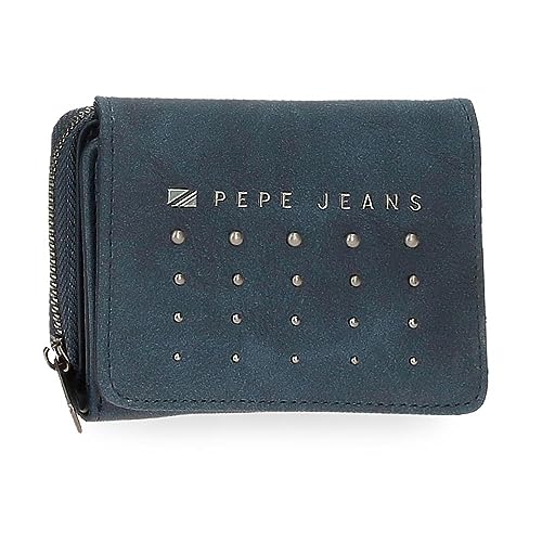 Pepe Jeans Holly Geldbörse mit Geldbörse, Blau, 10 x 8 x 3 cm, Kunstleder, blau, Talla única, Brieftasche mit Geldbörse Pepe Jeans Holly Geldbörse mit Geldbörse, Blau, 10 x 8 x 3 cm, Kunstleder, blau, Talla única, Brieftasche mit Geldbörse von Pepe Jeans