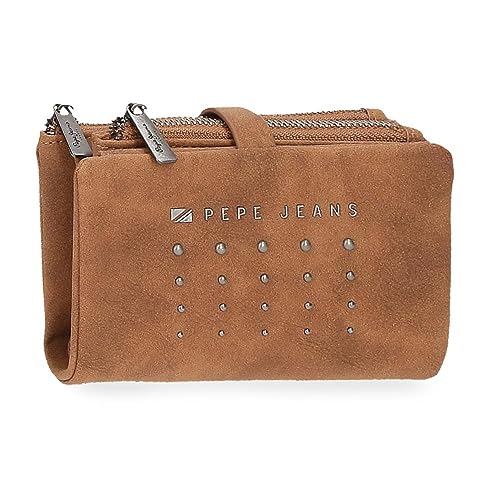 Pepe Jeans Holly Geldbörse mit Kartenfach, Braun, 14,5 x 9 x 2 cm Kunstleder, braun, Talla única, Brieftasche mit Kartenhalter Pepe Jeans Holly Geldbörse mit Kartenfach, Braun, 14,5 x 9 x 2 cm Kunstleder, braun, Talla única, Brieftasche mit Kartenhalter von Pepe Jeans
