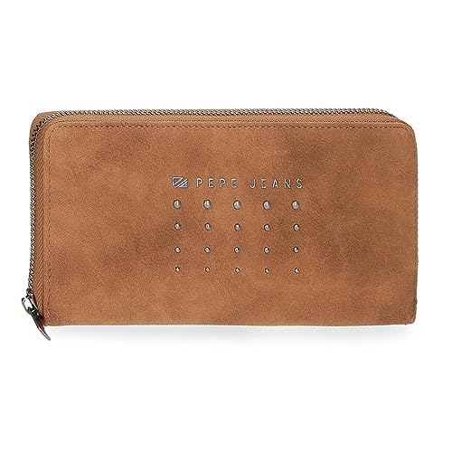 Pepe Jeans Holly Geldbörse mit Kartenfach, Braun, 19,5 x 10 x 2 cm Kunstleder, braun, Talla única, Brieftasche mit Kartenfach Pepe Jeans Holly Geldbörse mit Kartenfach, Braun, 19,5 x 10 x 2 cm Kunstleder, braun, Talla única, Brieftasche mit Kartenfach von Pepe Jeans