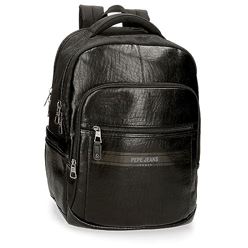 Pepe Jeans Horley Gepäck- Umhängetasche für Herren, Schwarz, Talla única, Laptop-Rucksack mit doppeltem Fach Pepe Jeans Horley Gepäck- Umhängetasche für Herren, Schwarz, Talla única, Laptop-Rucksack mit doppeltem Fach von Pepe Jeans