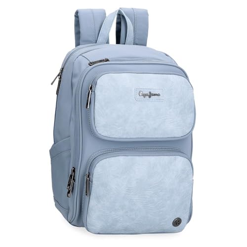 Pepe Jeans Jana Bags Rucksack für Laptop, 33,8 cm, Blau, 25 x 37 x 10 cm, Polyester und PU, 9,25 l, blau, Talla única, Laptop-Rucksack Pepe Jeans Jana Bags Rucksack für Laptop, 33,8 cm, Blau, 25 x 37 x 10 cm, Polyester und PU, 9,25 l, blau, Talla única, Laptop-Rucksack von Pepe Jeans