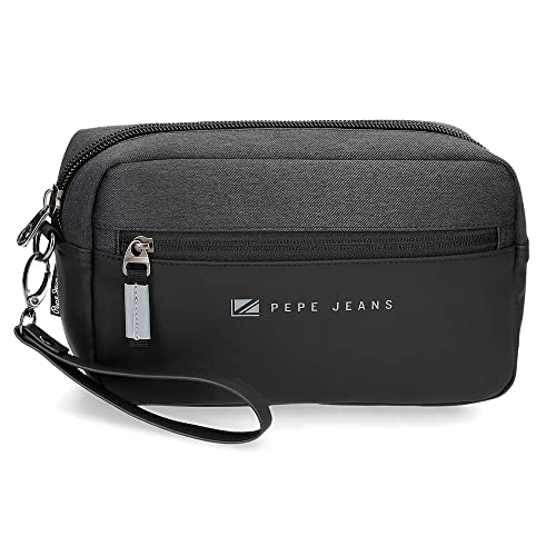 Pepe Jeans Jarvis Handtasche, Schwarz, 24,5 x 15 x 6 cm, Polyester mit Details aus Kunstleder Pepe Jeans Jarvis Handtasche, Schwarz, 24,5 x 15 x 6 cm, Polyester mit Details aus Kunstleder von Pepe Jeans