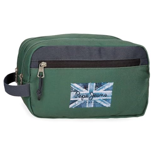 Pepe Jeans Jebb Kulturbeutel, anpassbar, Grün, 26 x 16 x 10 cm, Polyester, 4,99 l von Joumma Bags, grün, Talla única, Anpassbare Kosmetiktasche Pepe Jeans Jebb Kulturbeutel, anpassbar, Grün, 26 x 16 x 10 cm, Polyester, 4,99 l von Joumma Bags, grün, Talla única, Anpassbare Kosmetiktasche von Pepe Jeans