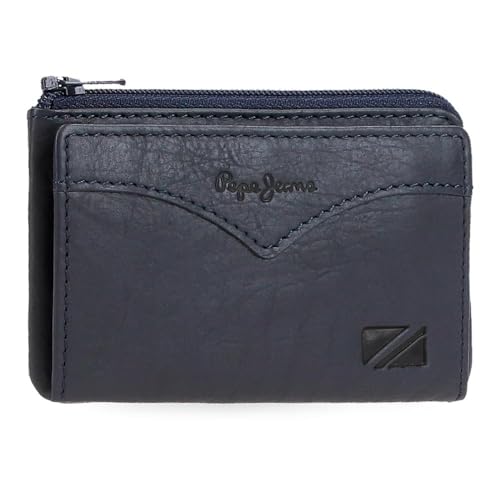 Pepe Jeans Joumma Bags Geldbörse mit Kartenfach, Blau, 11 x 7 x 1,5 cm, Leder, blau, Talla única, Geldbörse mit Kartenhalter von Pepe Jeans