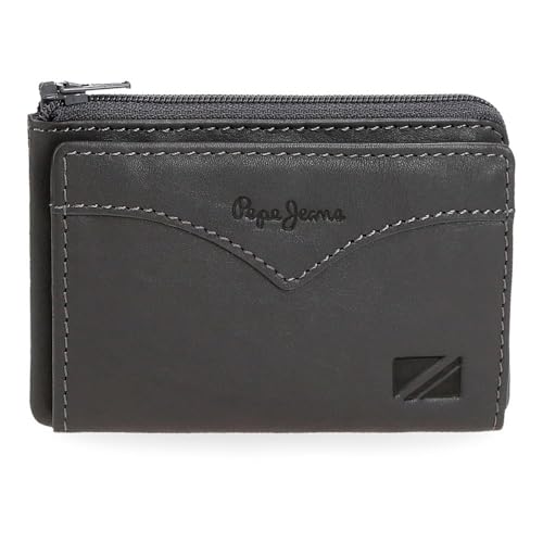 Pepe Jeans Joumma Bags Geldbörse mit Kartenfach, grau, 11 x 7 x 1,5 cm, Leder, grau, Talla única, Geldbörse mit Kartenhalter Pepe Jeans Joumma Bags Geldbörse mit Kartenfach, grau, 11 x 7 x 1,5 cm, Leder, grau, Talla única, Geldbörse mit Kartenhalter von Pepe Jeans