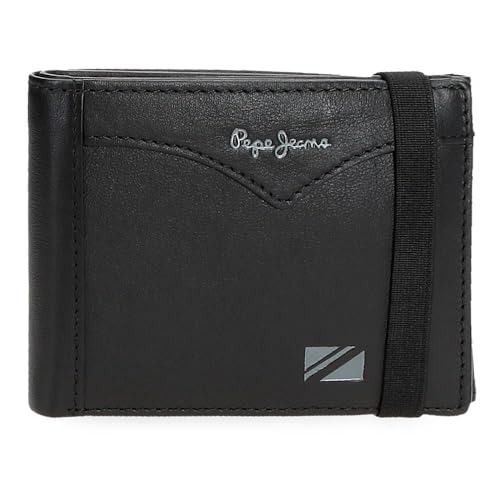 Pepe Jeans Joumma Bags Geldbörse mit elastischem Band, Schwarz, 11,5 x 8,5 x 1 cm, Leder, Schwarz, Talla única, Geldbörse mit Gummiband Pepe Jeans Joumma Bags Geldbörse mit elastischem Band, Schwarz, 11,5 x 8,5 x 1 cm, Leder, Schwarz, Talla única, Geldbörse mit Gummiband von Pepe Jeans