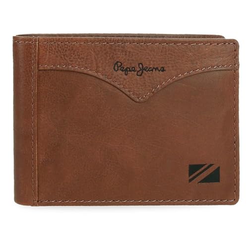 Pepe Jeans Joumma Bags Horizontale Geldbörse mit Geldbörse, Braun, 11,5 x 8 x 1 cm, Leder, braun, Talla única, Horizontale Geldbörse mit Münzfach Pepe Jeans Joumma Bags Horizontale Geldbörse mit Geldbörse, Braun, 11,5 x 8 x 1 cm, Leder, braun, Talla única, Horizontale Geldbörse mit Münzfach von Pepe Jeans