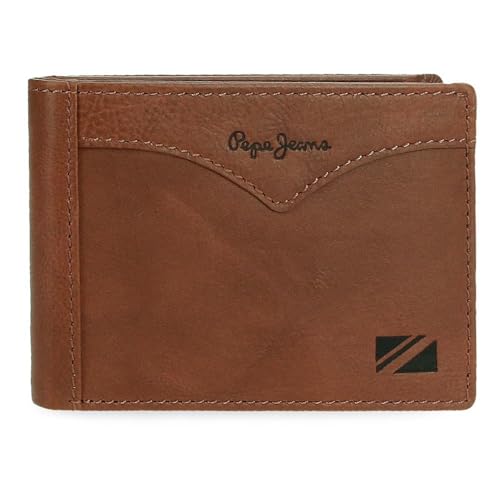 Pepe Jeans Joumma Bags Horizontale Geldbörse mit Geldbörse, Braun, 11 x 8 x 1 cm, Leder, braun, Talla única, Horizontale Geldbörse mit Münzfach Pepe Jeans Joumma Bags Horizontale Geldbörse mit Geldbörse, Braun, 11 x 8 x 1 cm, Leder, braun, Talla única, Horizontale Geldbörse mit Münzfach von Pepe Jeans