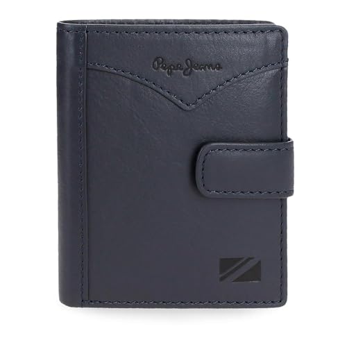 Pepe Jeans Joumma Bags Vertikale Geldbörse mit Klickverschluss, Blau, 8,5 x 10,5 x 1 cm, Leder, blau, Talla única, Vertikale Geldbörse mit Klickverschluss Pepe Jeans Joumma Bags Vertikale Geldbörse mit Klickverschluss, Blau, 8,5 x 10,5 x 1 cm, Leder, blau, Talla única, Vertikale Geldbörse mit Klickverschluss von Pepe Jeans