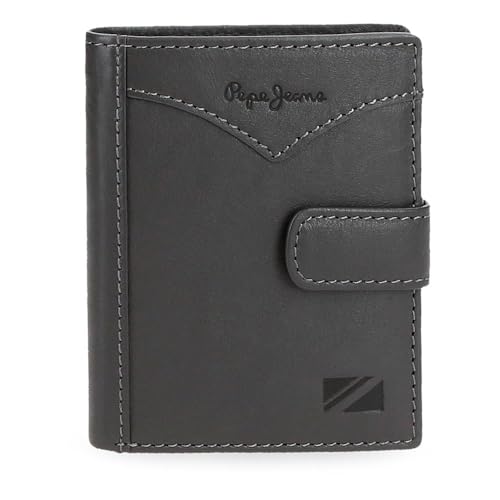 Pepe Jeans Joumma Bags Vertikale Geldbörse mit Klickverschluss, Grau, 8,5 x 10,5 x 1 cm, Leder, grau, Talla única, Vertikale Geldbörse mit Klickverschluss Pepe Jeans Joumma Bags Vertikale Geldbörse mit Klickverschluss, Grau, 8,5 x 10,5 x 1 cm, Leder, grau, Talla única, Vertikale Geldbörse mit Klickverschluss von Pepe Jeans
