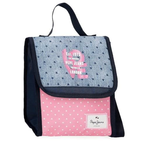 Pepe Jeans Noni Denim Schulrucksack, anpassbar an Trolley, Mehrfarbig, 31 x 42 x 17,5 cm, Polyester, 22,79 l, bunt, Schulrucksack, anpassbar an Trolley von Pepe Jeans