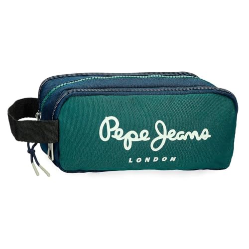 Pepe Jeans Joumma Bags by Joumma Bags by Joumma Bags, 3-teiliges Federmäppchen, Grün, 22 x 10 x 9 cm, grün, Dreifaches Federmäppchen von Pepe Jeans