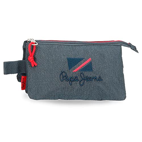 Pepe Jeans Kay Dreifach Federmäppchen Blau 22x12x5 cm Polyester Pepe Jeans Kay Dreifach Federmäppchen Blau 22x12x5 cm Polyester von Pepe Jeans