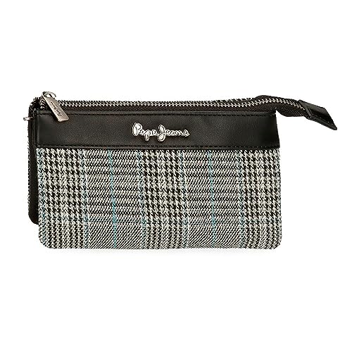 Pepe Jeans Kendra Geldbörse mit DREI Fächern, Schwarz, 17,5 x 9,5 x 2 cm, Polyester mit Details aus Kunstleder, Schwarz, Talla única, Geldbörse mit DREI Fächern Pepe Jeans Kendra Geldbörse mit DREI Fächern, Schwarz, 17,5 x 9,5 x 2 cm, Polyester mit Details aus Kunstleder, Schwarz, Talla única, Geldbörse mit DREI Fächern von Pepe Jeans