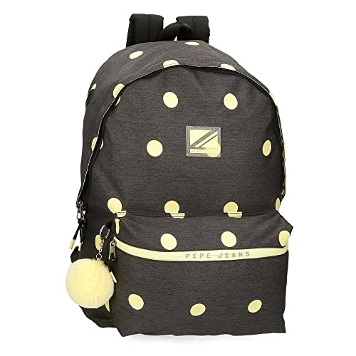 Pepe Jeans Leire Schulrucksack, anpassbar, Schwarz, 31 x 44 x 17,5 cm, Polyester, 20,46 l, Schwarz, Schulrucksack, anpassbar an den Trolley Pepe Jeans Leire Schulrucksack, anpassbar, Schwarz, 31 x 44 x 17,5 cm, Polyester, 20,46 l, Schwarz, Schulrucksack, anpassbar an den Trolley von Pepe Jeans