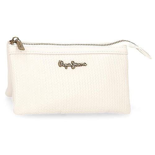 Pepe Jeans Lena Geldbörse drei Fächer weiß 17,5 x 9,5 x 2 cm Kunstleder Pepe Jeans Lena Geldbörse drei Fächer weiß 17,5 x 9,5 x 2 cm Kunstleder von Pepe Jeans