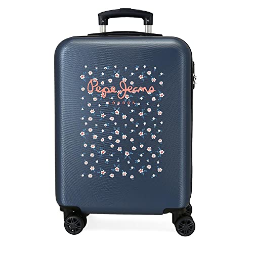 Pepe Jeans Leslie Kabinentrolley, blau, 38 x 55 x 20 cm, Hartplastik, seitlicher Kombinationsverschluss, 34 l, 2,74 kg, 4 Räder, Handgepäck Pepe Jeans Leslie Kabinentrolley, blau, 38 x 55 x 20 cm, Hartplastik, seitlicher Kombinationsverschluss, 34 l, 2,74 kg, 4 Räder, Handgepäck von Pepe Jeans