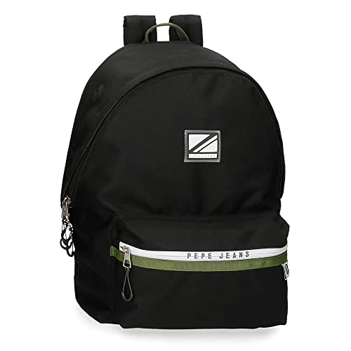 Pepe Jeans Luca Rucksack für Laptop, Doppelfach, 15,6 Zoll, Schwarz, 31 x 44 x 17,5 cm, Polyester, 23,87 l, Schwarz , Laptop-Rucksack mit zwei Fächern Pepe Jeans Luca Rucksack für Laptop, Doppelfach, 15,6 Zoll, Schwarz, 31 x 44 x 17,5 cm, Polyester, 23,87 l, Schwarz , Laptop-Rucksack mit zwei Fächern von Pepe Jeans
