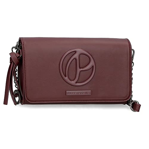 Pepe Jeans Mara Umhängetasche mit roter Klappe 23 x 15 x 5,5 cm Kunstleder, rot, Umhängetasche mit Patte Pepe Jeans Mara Umhängetasche mit roter Klappe 23 x 15 x 5,5 cm Kunstleder, rot, Umhängetasche mit Patte von Pepe Jeans