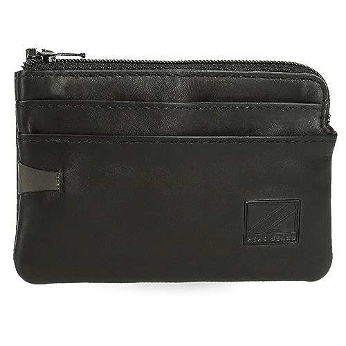 Pepe Jeans Marshal Geldbörse Schwarz 11 x 7 x 1,5 cm Leder, Schwarz, Talla única, geldbörse von Pepe Jeans