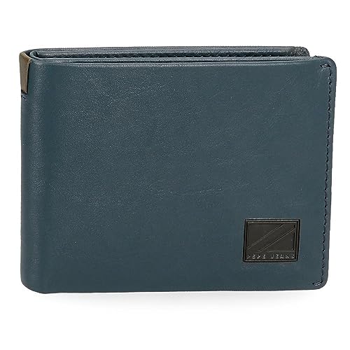 Pepe Jeans Marshal Horizontale Geldbörse mit Geldbörse, Blau, 11 x 8 x 1 cm, Leder, blau, Talla única, Horizontale Geldbörse mit Geldbörse Pepe Jeans Marshal Horizontale Geldbörse mit Geldbörse, Blau, 11 x 8 x 1 cm, Leder, blau, Talla única, Horizontale Geldbörse mit Geldbörse von Pepe Jeans