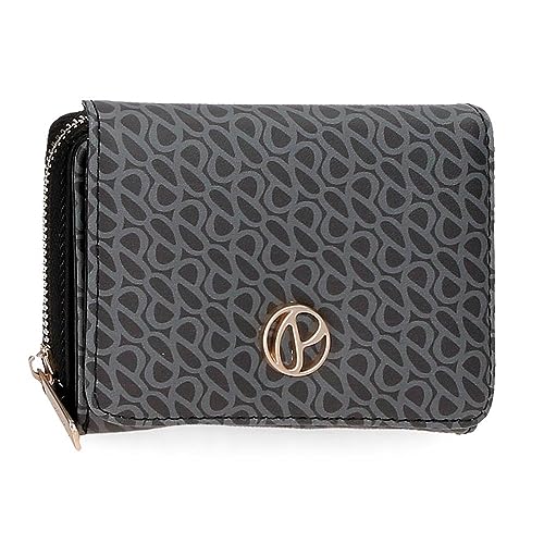 Pepe Jeans Megan Geldbörse Schwarz 10 x 8 x 3 cm Kunstleder, Schwarz, Talla única, Brieftasche mit Geldbörse von Pepe Jeans