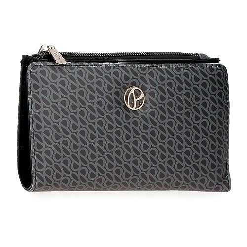 Pepe Jeans Megan Geldbörse mit Kartenfach, Schwarz, 17 x 10 x 2 cm, Kunstleder, Schwarz, Talla única, Brieftasche mit Kartenhalter Pepe Jeans Megan Geldbörse mit Kartenfach, Schwarz, 17 x 10 x 2 cm, Kunstleder, Schwarz, Talla única, Brieftasche mit Kartenhalter von Pepe Jeans