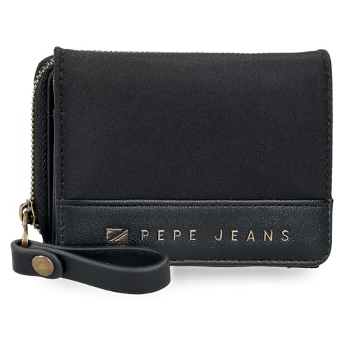 Pepe Jeans Joumma Bags Morgan Casual Tagesrucksack, Reisetaschen, beige und schwarz, Kunstleder für Damen, Schwarz, Talla única, Brieftasche von Pepe Jeans