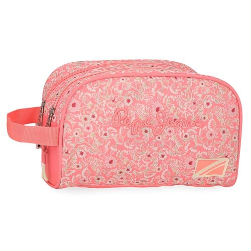 Pepe Jeans Nahid Kulturbeutel mit Zwei Fächern, anpassbar, Rosa, 26 x 16 x 12 cm, Polyester, von Joumma Bags, Rosa, 26x16x12 cms, Kosmetiktasche mit Zwei Fächern, anpassbar Pepe Jeans Nahid Kulturbeutel mit Zwei Fächern, anpassbar, Rosa, 26 x 16 x 12 cm, Polyester, von Joumma Bags, Rosa, 26x16x12 cms, Kosmetiktasche mit Zwei Fächern, anpassbar von Pepe Jeans