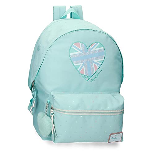 Pepe Jeans Nerea Laptop-Rucksack mit zwei Fächern, anpassbar an Trolley, 15,6 Zoll, Blau, 31 x 44 x 15 cm, Polyester, 23,87 l Pepe Jeans Nerea Laptop-Rucksack mit zwei Fächern, anpassbar an Trolley, 15,6 Zoll, Blau, 31 x 44 x 15 cm, Polyester, 23,87 l von Pepe Jeans