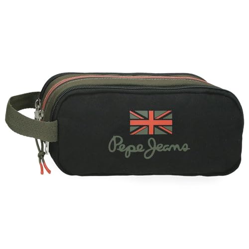 Pepe Jeans Ponder Federmäppchen mit 3 Fächern, Schwarz, 22 x 10 x 9 cm, Polyester, von Joumma Bags, Schwarz, Talla única, Dreifachmäppchen Pepe Jeans Ponder Federmäppchen mit 3 Fächern, Schwarz, 22 x 10 x 9 cm, Polyester, von Joumma Bags, Schwarz, Talla única, Dreifachmäppchen von Pepe Jeans