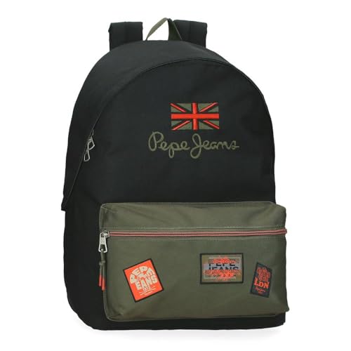 Pepe Jeans Ponder Rucksack für die Schule, tragbar, 39,6 cm, Schwarz, 31 x 44 x 17,5 cm, Polyester, 23,87 l, von Joumma Bags, Schwarz, Talla única, Schulrucksack Pepe Jeans Ponder Rucksack für die Schule, tragbar, 39,6 cm, Schwarz, 31 x 44 x 17,5 cm, Polyester, 23,87 l, von Joumma Bags, Schwarz, Talla única, Schulrucksack von Pepe Jeans
