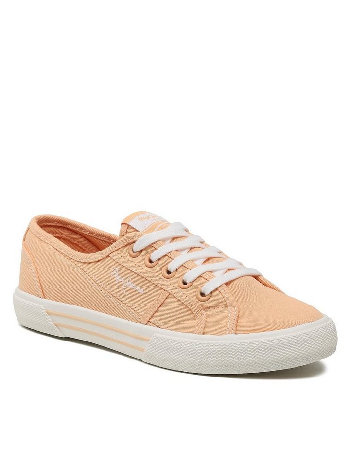 Pepe Jeans Sneakers aus Stoff Brady Basic W PLS31287 Light Orange 129 Sneaker von Pepe Jeans