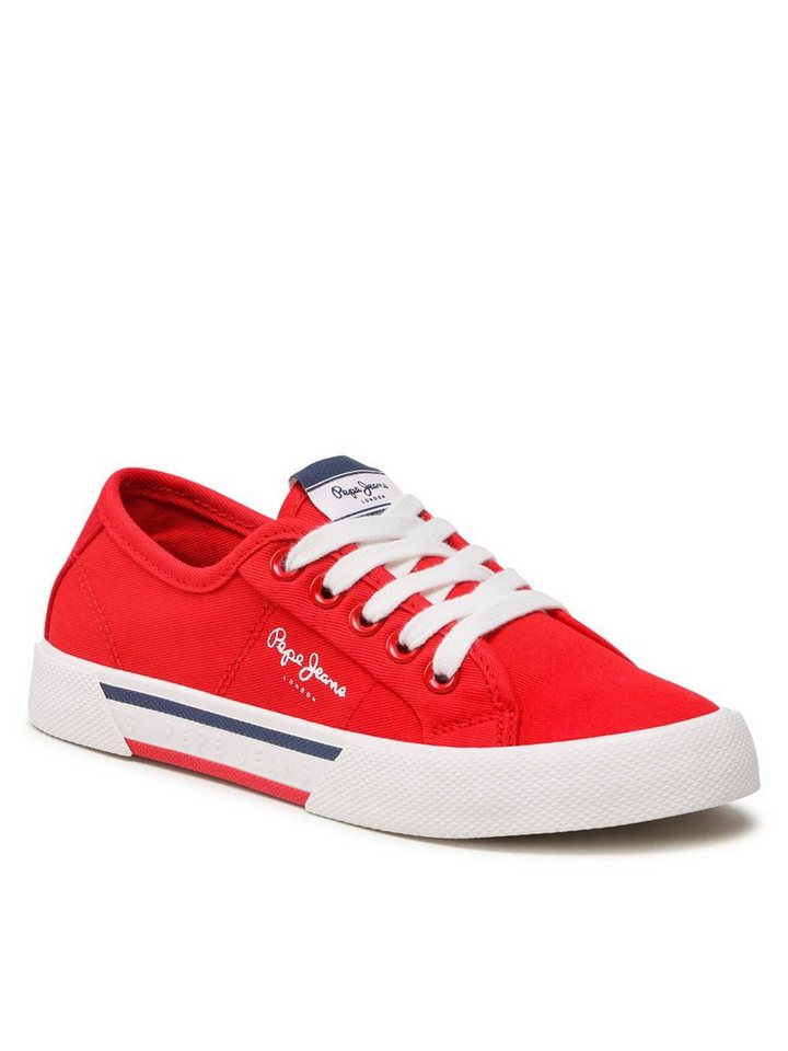 Pepe Jeans Sneakers aus Stoff Brady Boy Basic PBS30527 Red 255 Sneaker von Pepe Jeans