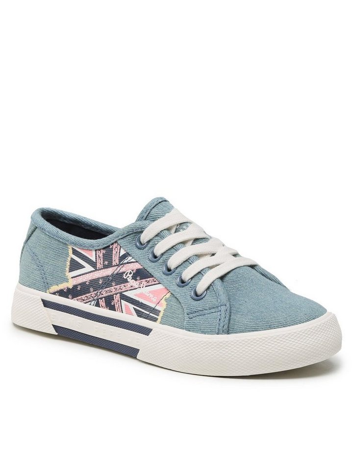 Pepe Jeans Sneakers aus Stoff Brady Flag G PGS30563 Factory Blue 560 Sneaker von Pepe Jeans