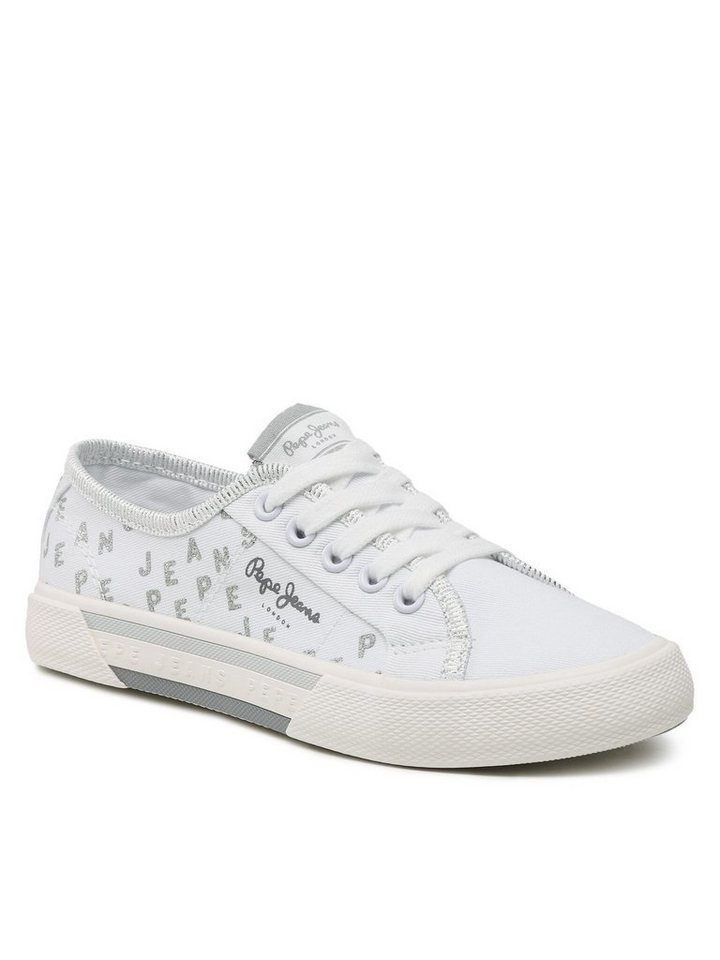 Pepe Jeans Sneakers aus Stoff Brady Shine G PGS30562 White 800 Sneaker Pepe Jeans Sneakers aus Stoff Brady Shine G PGS30562 White 800 Sneaker von Pepe Jeans