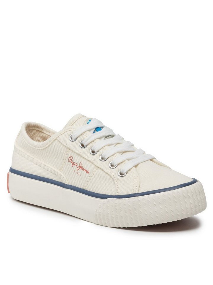 Pepe Jeans Sneakers aus Stoff Ottis Platform Girl White 800 Sneaker Pepe Jeans Sneakers aus Stoff Ottis Platform Girl White 800 Sneaker von Pepe Jeans