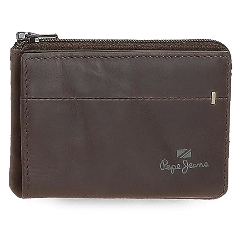 Pepe Jeans Staple Geldbörse mit Kartenfach, Braun, 11 x 7 x 1,5 cm, Leder, braun, Talla única, Geldbörse mit Kartenhalter Pepe Jeans Staple Geldbörse mit Kartenfach, Braun, 11 x 7 x 1,5 cm, Leder, braun, Talla única, Geldbörse mit Kartenhalter von Pepe Jeans
