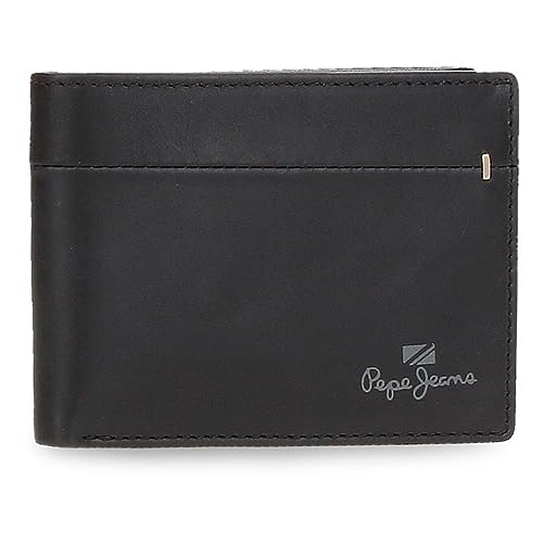 Pepe Jeans Staple Horizontale Geldbörse mit Geldbörse, Schwarz, 11 x 8 x 1 cm Leder, Schwarz, Talla única, Horizontale Geldbörse mit Geldbörse Pepe Jeans Staple Horizontale Geldbörse mit Geldbörse, Schwarz, 11 x 8 x 1 cm Leder, Schwarz, Talla única, Horizontale Geldbörse mit Geldbörse von Pepe Jeans