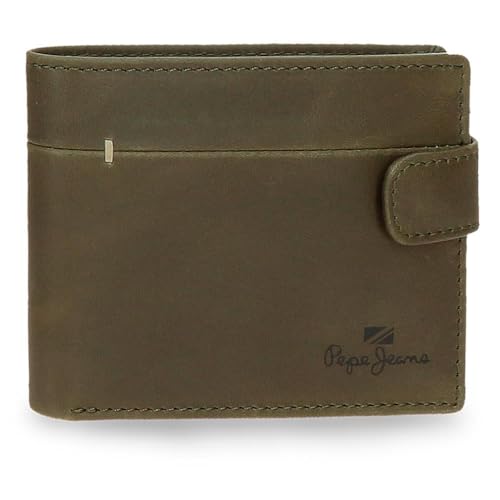 Pepe Jeans Staple Horizontale Geldbörse mit Klickverschluss, Grün, 11 x 8,5 x 1 cm, Leder von Joumma Bags, grün, Talla única, Horizontale Geldbörse mit Klickverschluss Pepe Jeans Staple Horizontale Geldbörse mit Klickverschluss, Grün, 11 x 8,5 x 1 cm, Leder von Joumma Bags, grün, Talla única, Horizontale Geldbörse mit Klickverschluss von Pepe Jeans
