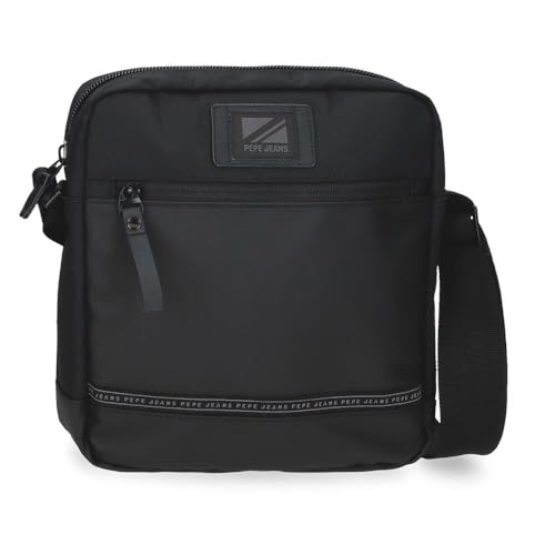 Pepe Jeans Stratford Umhängetasche, Schwarz, 23 x 27 x 7 cm, Polyester, von Joumma Bags, Schwarz, Talla única, Umhängetasche Pepe Jeans Stratford Umhängetasche, Schwarz, 23 x 27 x 7 cm, Polyester, von Joumma Bags, Schwarz, Talla única, Umhängetasche von Pepe Jeans