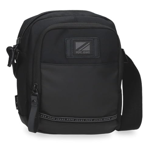 Pepe Jeans Stratford Umhängetasche, mittelgroß, Schwarz, 17 x 22 x 7,5 cm, Polyester, von Joumma Bags, Schwarz, Talla única, Mittelgroße Umhängetasche Pepe Jeans Stratford Umhängetasche, mittelgroß, Schwarz, 17 x 22 x 7,5 cm, Polyester, von Joumma Bags, Schwarz, Talla única, Mittelgroße Umhängetasche von Pepe Jeans