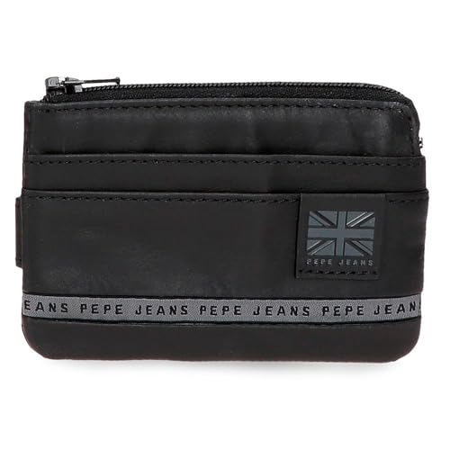 Pepe Jeans Tape Geldbörse mit Kartenfach, Schwarz, 11 x 7 x 1,5 cm, Leder von Joumma Bags, Schwarz, Talla única, Geldbörse mit Kartenhalter Pepe Jeans Tape Geldbörse mit Kartenfach, Schwarz, 11 x 7 x 1,5 cm, Leder von Joumma Bags, Schwarz, Talla única, Geldbörse mit Kartenhalter von Pepe Jeans