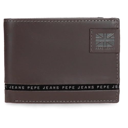 Pepe Jeans Tape Horizontale Geldbörse mit Geldbörse, Braun, 11 x 8 x 1 cm, Leder von Joumma Bags, braun, Talla única, Horizontale Geldbörse mit Münzfach Pepe Jeans Tape Horizontale Geldbörse mit Geldbörse, Braun, 11 x 8 x 1 cm, Leder von Joumma Bags, braun, Talla única, Horizontale Geldbörse mit Münzfach von Pepe Jeans