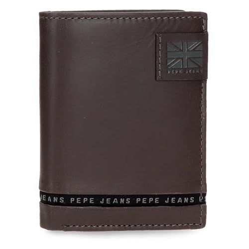 Pepe Jeans Tape Vertikale Geldbörse mit Kartenfach, Braun, 8,5 x 10,5 x 1 cm, Leder von Joumma Bags, braun, Talla única, Vertikale Geldbörse mit Kartenfächern Pepe Jeans Tape Vertikale Geldbörse mit Kartenfach, Braun, 8,5 x 10,5 x 1 cm, Leder von Joumma Bags, braun, Talla única, Vertikale Geldbörse mit Kartenfächern von Pepe Jeans