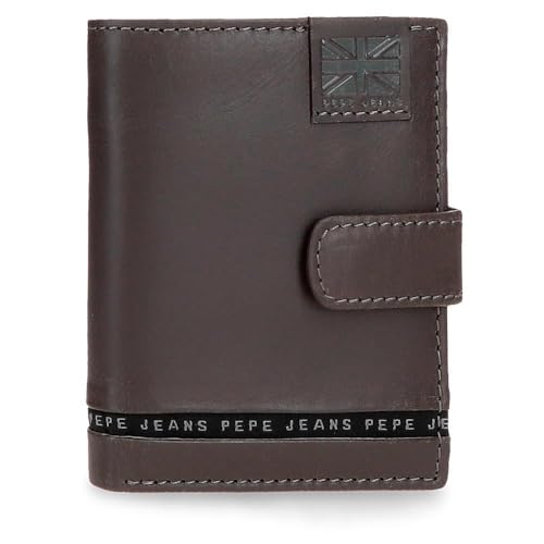 Pepe Jeans Tape Vertikale Geldbörse mit Kartenfach und Klickverschluss, Braun, 8,5 x 10,5 x 1 cm, Leder von Joumma Bags, braun, Talla única, Vertikale Geldbörse mit Kartenfach und Klickverschluss Pepe Jeans Tape Vertikale Geldbörse mit Kartenfach und Klickverschluss, Braun, 8,5 x 10,5 x 1 cm, Leder von Joumma Bags, braun, Talla única, Vertikale Geldbörse mit Kartenfach und Klickverschluss von Pepe Jeans