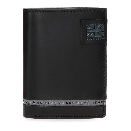 Pepe Jeans Tape Vertikale Geldbörse mit Kartenhalter, Schwarz, 8,5 x 10,5 x 1 cm, Leder von Joumma Bags, Schwarz, Talla única, Vertikale Geldbörse mit Kartenfächern Pepe Jeans Tape Vertikale Geldbörse mit Kartenhalter, Schwarz, 8,5 x 10,5 x 1 cm, Leder von Joumma Bags, Schwarz, Talla única, Vertikale Geldbörse mit Kartenfächern von Pepe Jeans