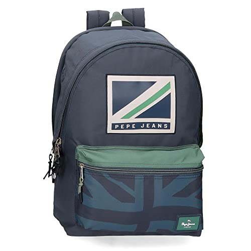 Pepe Jeans Tom Laptop-Rucksack mit zwei Fächern, anpassbar an Trolley, 15,6 Zoll, Blau, 31 x 44 x 15 cm, Polyester, 23,87 l Pepe Jeans Tom Laptop-Rucksack mit zwei Fächern, anpassbar an Trolley, 15,6 Zoll, Blau, 31 x 44 x 15 cm, Polyester, 23,87 l von Pepe Jeans