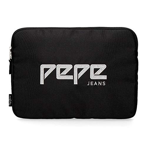 Pepe Jeans Uma Tablettenbehälter Schwarz 35x14x5 cms Polyester 12" von Pepe Jeans